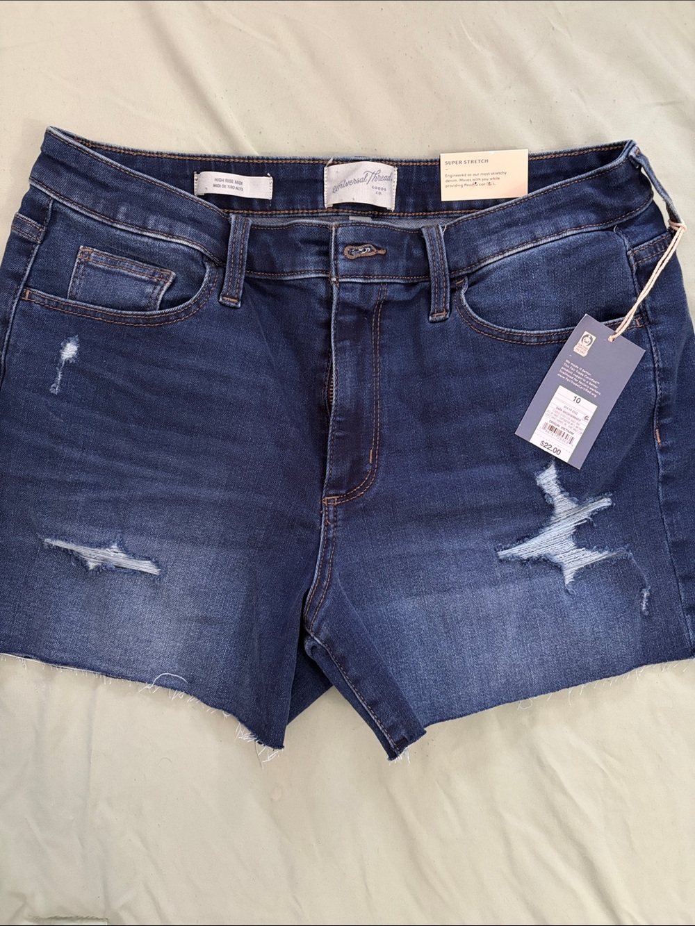 Universal Thread Dark Blue Distressed Jean Shorts